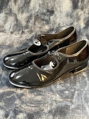 So Danca Patent Leather Mary Jane Tap Shoes Girls Size 6.5 M Black Shiny